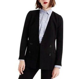 J. Crew French Girl Blazer 365 Crepe Black Size 4